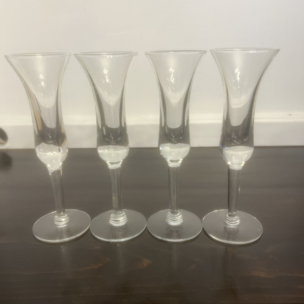 4-Vintage MCM Holmegaard Blown Glass Aperitif Cordial Liquor 6"
